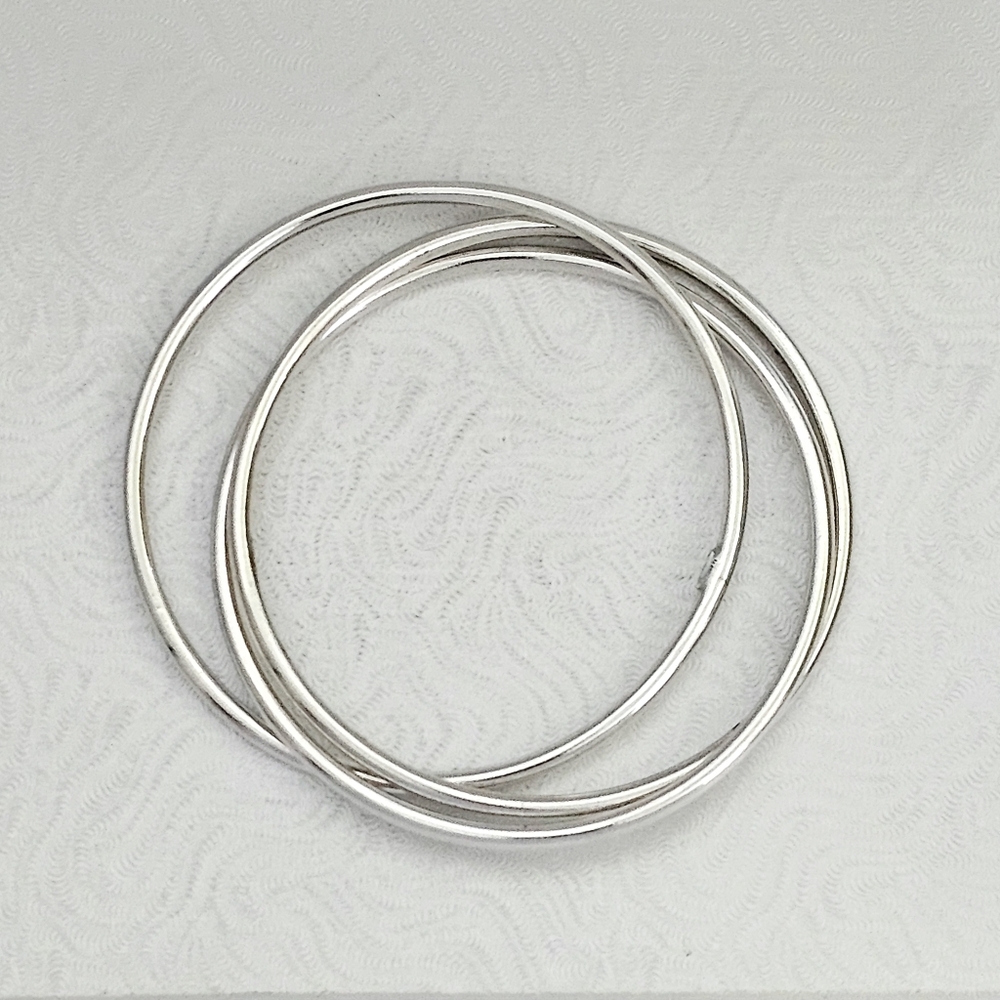 Artisan 925 Sterling Silver Interlocking Triple B… - image 3